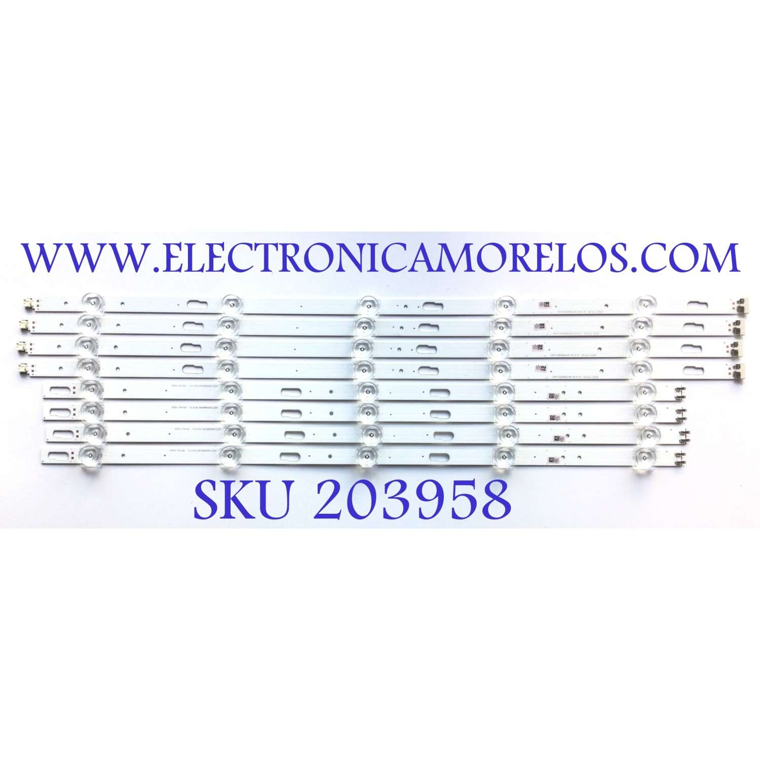 KIT DE LED'S PARA TV SAMSUNG ((8 PIEZAS)) / NUMERO DE PARTE BN96-50315A / BN96-50316A / V0T7-550SMA-R0 / V0T7-550SMB-R0 / MODELOS UN55TU / TU55CU / LH55Q / LH55B / HG55N / UN55AU / UE55TU / UA55TU / UA55CU / UN55CU / UE55CU / MAS MODELOS EN DESCRIPCIÓN